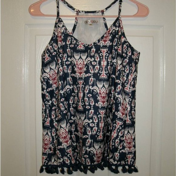 JoyJoy Red, White, & Blue Tassel Trimmed Top - Picture 1 of 1